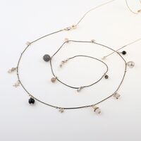 Металлическая нескользящая цепочка, с хрусталами, для очков и масок GL1018