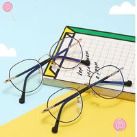 Очки детские металлические с защитой от синего света 9664-2-GT