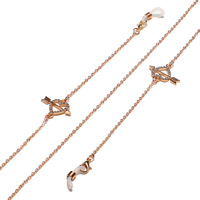 Золотая цепочка для очков с короной из горного хрусталя GL1213