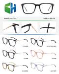 Plastic acetate frame for women with spring hinges CH7201-DA
