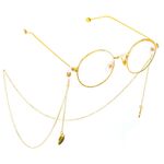 Металлическая нескользящая цепочка золотого цвета, с подвеской в виде лебедя, для очков и масок GL537