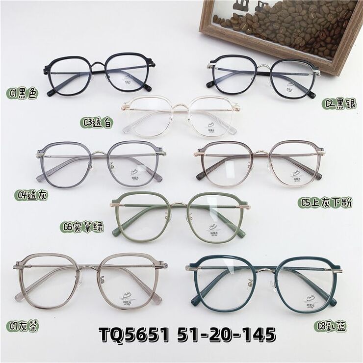 Оправа гибридная, металл + TR90, линзы с Blue Block покрытием SANTA TQ5651