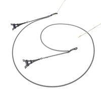 Металлическая нескользящая цепочка черного цвета, с подвеской башня эйфеля, для очков и масок GL859