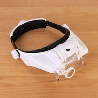 Binocular magnifier with backlight, magnifying glass with head mount 81000S-XX, magnification: 1,5X, 2X, 8X