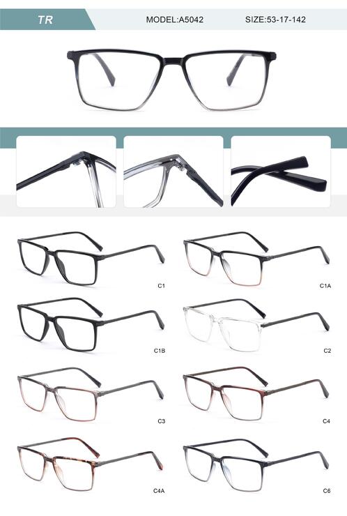 Plastic TR90 frame for men with spring hinges A5042-DA