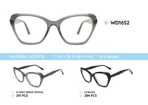 Plastic acetate eyeglasses frame with spring hinges WD1652