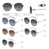 Rimless polarized metal sunglasses with nylon lenses for men Romonis R66007