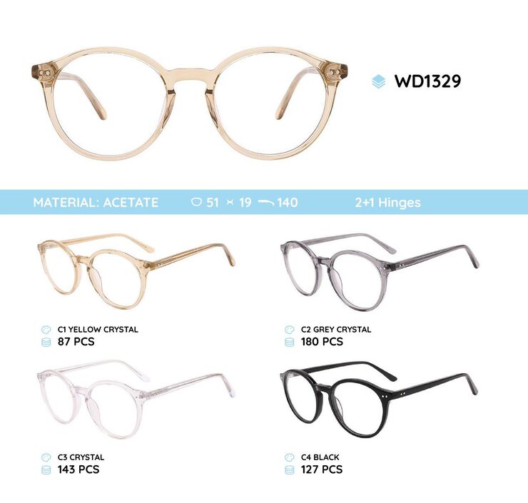 Plastic frames for glasses acetate material WD1329