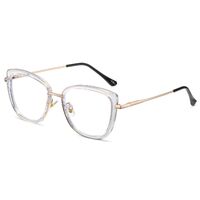 Combined frame (metal + TR90) or glasses with blue light protection, with spring hinges FA87030