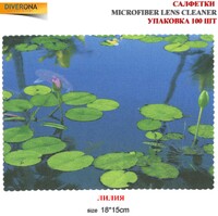 Салфетка для очков из материала микрофибра, плотный материал лилия 荷花金布