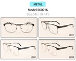 Metal eyeglasses frame for men with spring hinges 260016 (item in stock)