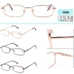 Eyeglasses in a metal frame with case tube Vizzini 898 premium quality class Diopter: +0,25 to +6,00 (step 0,25)