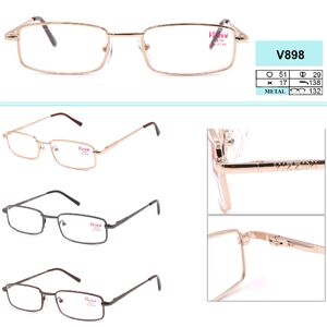 Eyeglasses in a metal frame with case tube Vizzini 898 premium quality class Diopter: +0,25 to +6,00 (step 0,25)