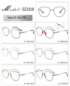 Metal frame with soft nose pad and spring hinges GZ1018-DA