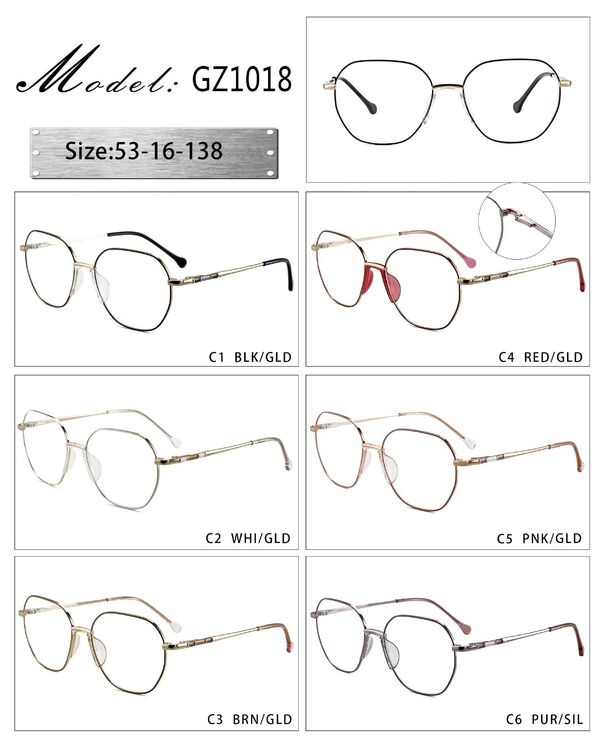 Оправа металлическая с мягким носоупором и флексом GZ1018-DA