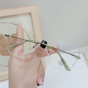 Rimless metal frame with Blue Ray Cut protection lenses MAMO F99107