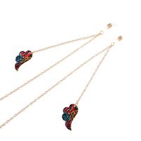 Металлическая нескользящая цепочка золотого цвета, с подвеской крылья ангела, для очков и масок GL815