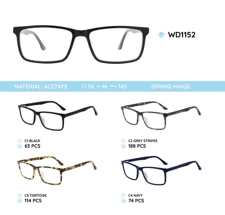 Plastic frames for glasses acetate material WD1152