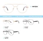 Metal men's frame for glasses with spring hinges MM1054