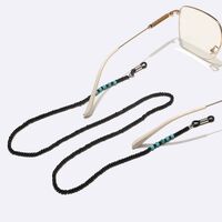 Black plastic non-slip bead chain, for glasses and masks GL1474