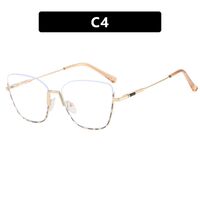 Очки металлические полуободковые женские с защитой от синего света 7141-PN