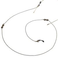 Металлическая нескользящая цепочка бронзового цвета, c бантиком, для очков и масок GL136