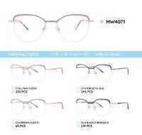 Оправа для очков металлическая женская полуободковая с флексом MW4071