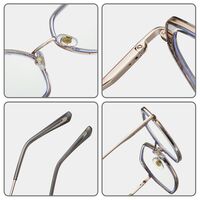 Combined frame (metal + TR90) or glasses with blue light protection, with spring hinges FA87254