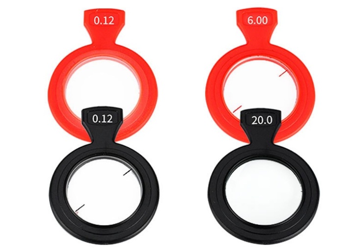 Линзы с пластиковым ободком для меднабора