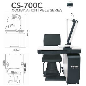 Ophthalmologist workstation, combined table + chair CS-700C, tabletop 950*460 mm