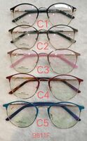 Metal frame for glasses with spring hinges 9811F