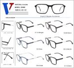 Plastic acetate frame with spring hinges D5009-DA