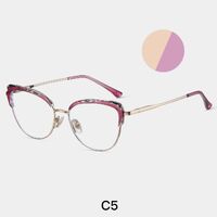 Combined frame (metal + TR90) or glasses with blue light protection, with spring hinges FA87269