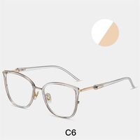 Combined frame (metal + TR90) or glasses with blue light protection, with spring hinges FA87106