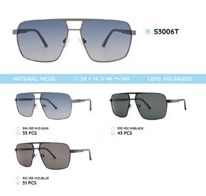 Metal frame polarized sunglasses S3006T