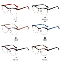 Combined frame (metal + TR90) or glasses with blue light protection, with spring hinges FA87265