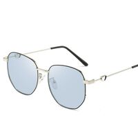 Очки металлические фотохромные с защитой от синего света 9803-GT