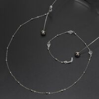 Metal non-slip chain, with crystal beads, for glasses and masks GL618