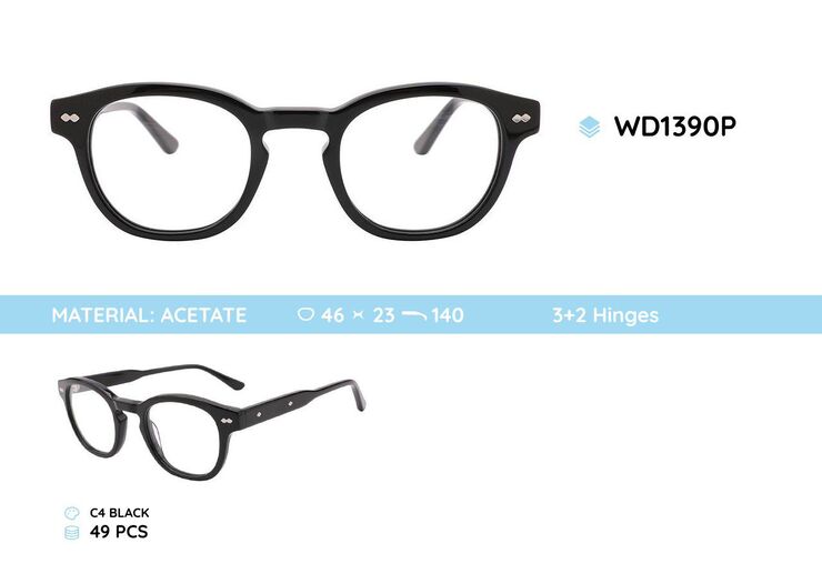 Plastic acetate eyeglasses frame for women WD1390P