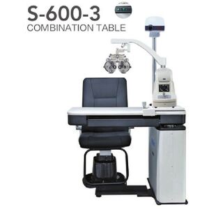 Ophthalmologist workstation, combined table + chair S-600-3, tabletop 1040*480 mm