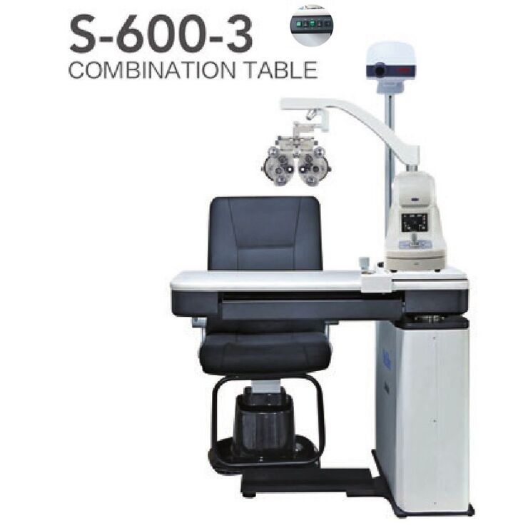 Ophthalmologist workstation, combined table + chair S-600-3, tabletop 1040*480 mm