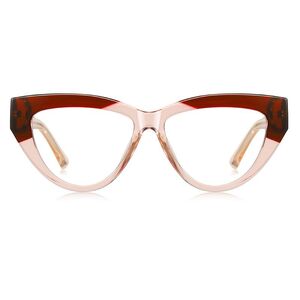 Plastic cat-eye TR90 frame for glasses with UV and Blue Ray Cut protection More LS021