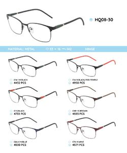 Металлическая оправа с дужками из материала TR-90 HQ08-30