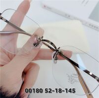 Оправа металлическая безободковая, линзы с Blue Block покрытием SANTA 00180