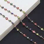 Металлическая нескользящая золотая цепочка, с простыми глазками, для очков и масок GL661