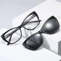 Оправа пластиковая с флексом + поляризационная солнцезащитная насадка (клипон) на магните El Dorado EL2349D