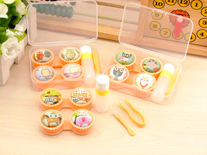 Mini set with contact lens cases ZZ001Owl, 2pcs