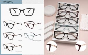 Plastic acetate frame for women, with spring hinges Big City MS8401