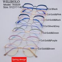 Оправа металл + TR90 ультратонкая женская с флексом Wilibolo TR3039