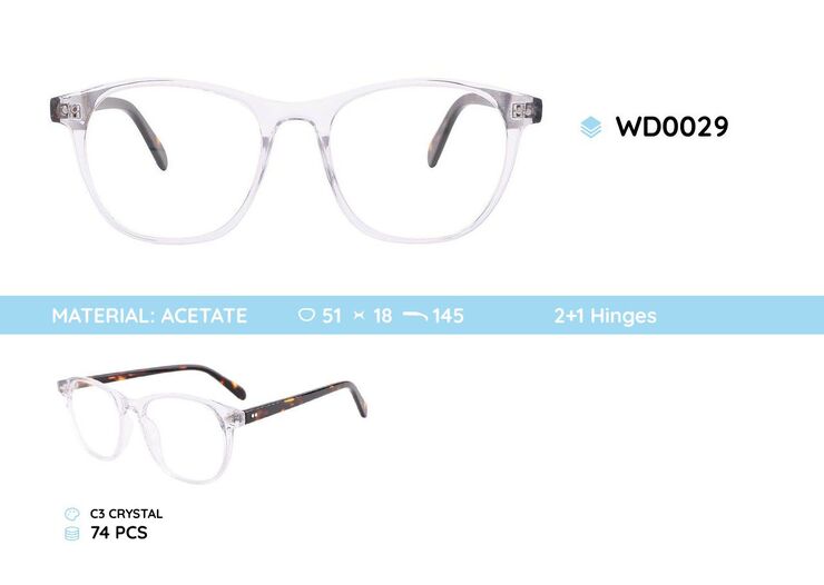 Plastic frames for glasses acetate material WD0029
